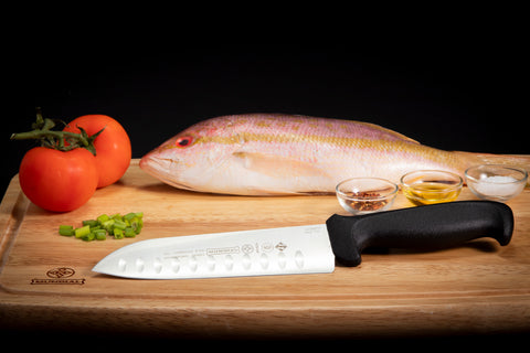 Mundial 5604-7GE PR RF Santoku Knife Hollow Edge 5600 Series 7 inches Black