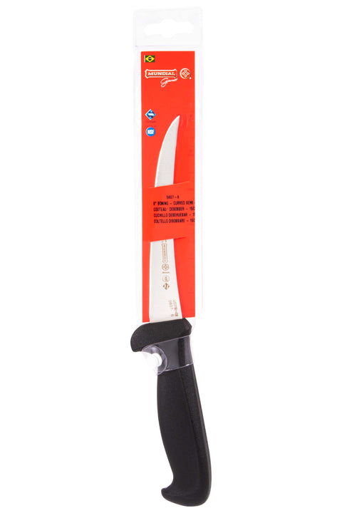 Mundial 5607-6 Boning Knife Curved Semi-Stiff 5600 Series 6 inches Black
