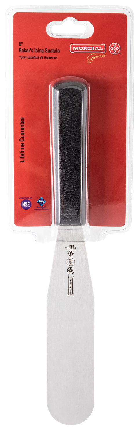 Mundial 5650-6 Baker's Icing Spatula 5600 Series 6 inches Black