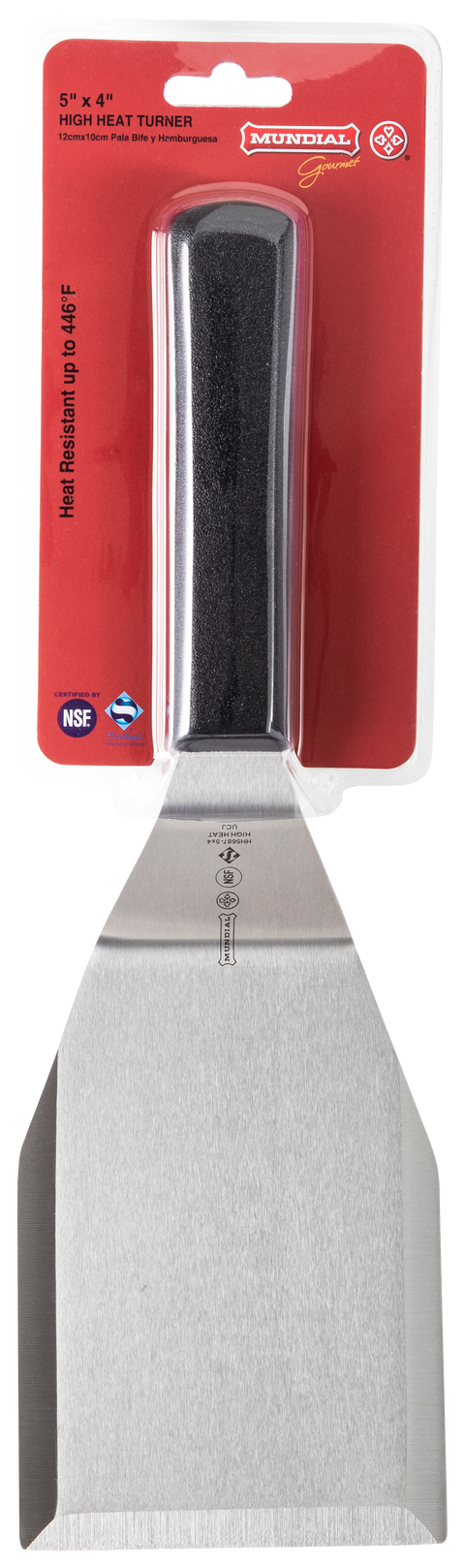 Mundial 5687HH Heat Resistant Turner 5600 Series 5x4 inches Black