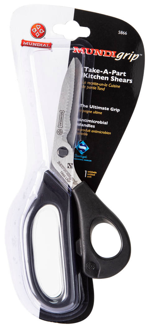 Mundial 5866 Take-A-Part Shears MundiGrip Black