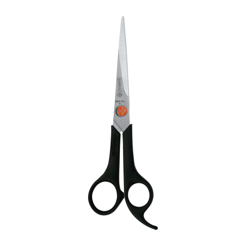 Mundial BP663-7 Hair Scissor Razor Edge Red 7.5 inches Black