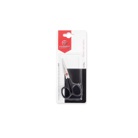 Mundial BP668 Embroidery Scissors Red Dot 4.25 inches Black