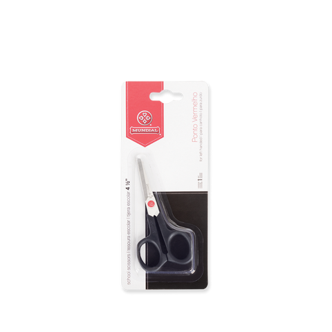 Mundial BP669 Pocket School Scissors Red Dot 4.5 inches Black