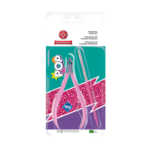 Mundial 751 RO Cuticle Nipper POP with Nail Stick 2 Piece Set