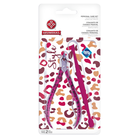 Mundial 758-S Style Cuticle Nipper and Nail Care Kit 2 Piece