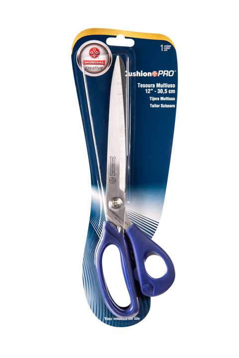 Mundial 990-12 Multi Use Shears Cushion Pro 12 inches Blue Soft Touch Handles