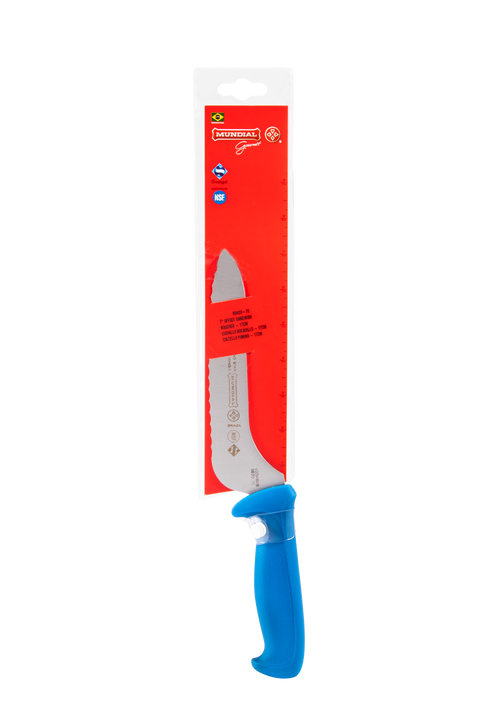 Mundial 5620-7E AZ RF Offset Bread Serrated Knife 5600 Series 7 inches Blue