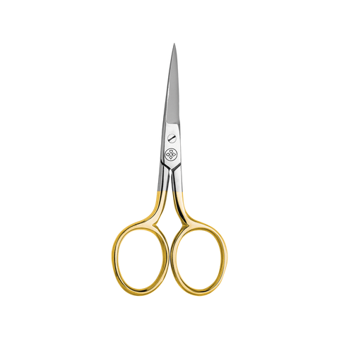 Mundial BC-333 Nail and Cuticle Straight Scissors 3.5 inches Silver& Gold