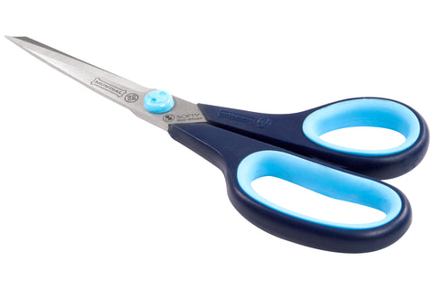 Mundial BP1860-1 Multi-Purpose Shears Micro-Serrated Edge Cushion Soft 8.5 inches Blue