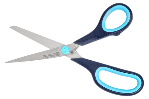 Mundial BP1860-1 Multi-Purpose Shears Micro-Serrated Edge Cushion Soft 8.5 inches Blue