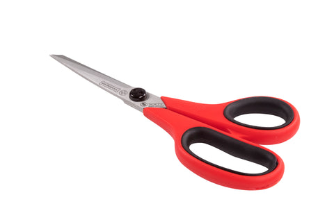 Mundial BP1860-3 Multi-Purpose Shears Micro-Serrated Edge Cushion Soft 8.5 inches Red & Black