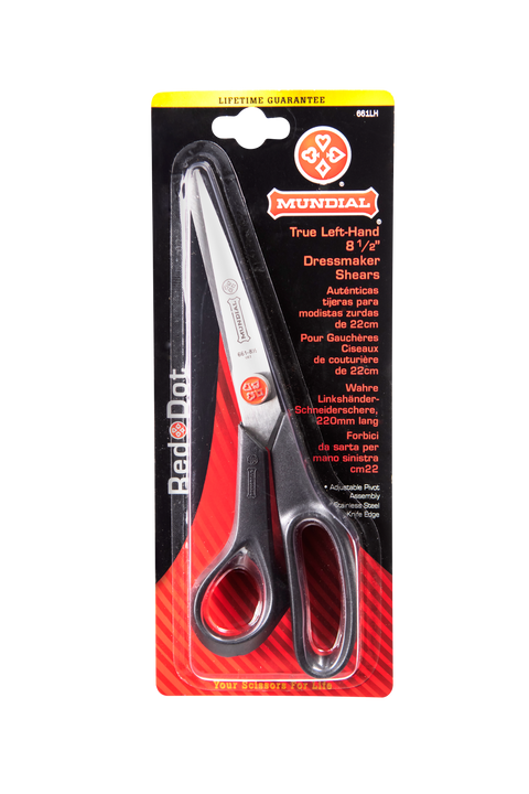 Mundial BP661LH Multi-Purpose Dress Marker Shears Left Hand Red Dot 8.5 inches Black