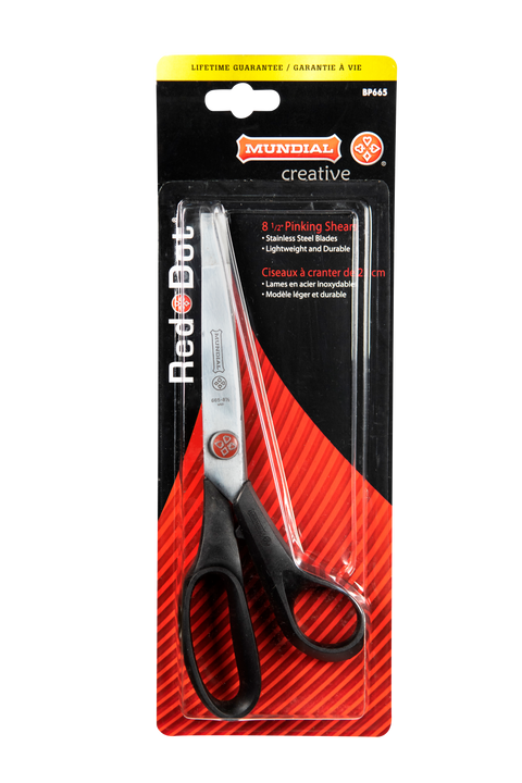 Mundial BP665 Pinking Shears Red Dot  8.5 inches Black