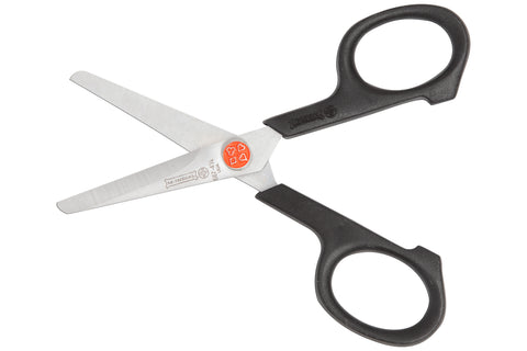 Mundial BP667 Pocket School Scissors Left Hand Red Dot 4.5 inches Black
