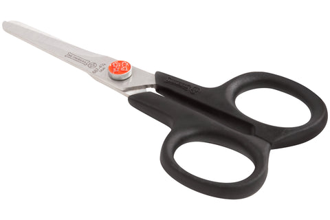 Mundial BP667 Pocket School Scissors Left Hand Red Dot 4.5 inches Black