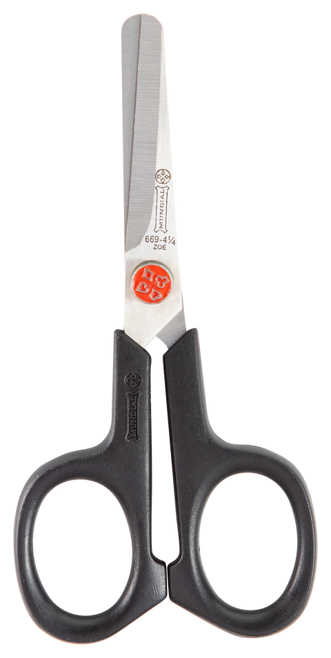 Mundial BP669 Pocket School Scissors Red Dot 4.5 inches Black