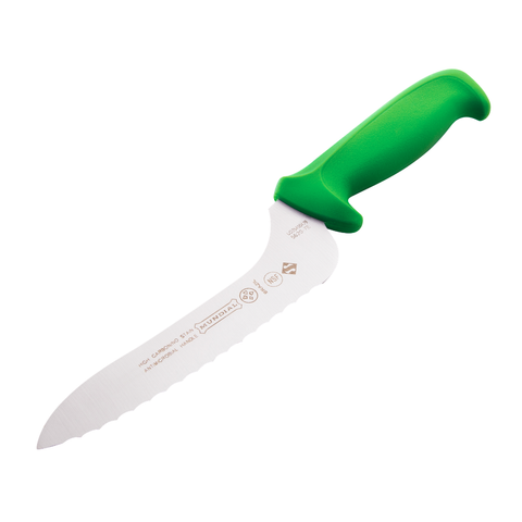 Mundial 5620-7E VD RF Offset Bread Serrated Knife 5600 Series 7 inches Green