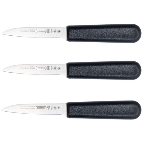 Mundial 3.1/4'' Paring Knife Set 6700 Series 24-Piece Black Display Box