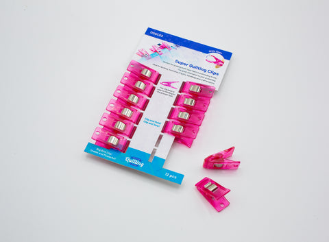 Pink Super Quilt Clips 12-Piece