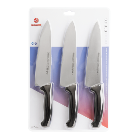 Mundial 3800-01 3-Piece Chef’s Knife Set 3800 Series Black