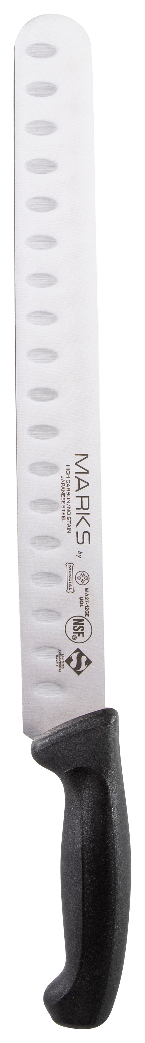 Mundial MA27-12GE Slicing Knife Granton Hollow Edge Marks Series 12 inches Black