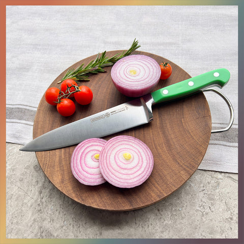 Mundial MC5100-8 Gift Knife Set With Wood Block Colors Series 8 Piece Full Tang Blade