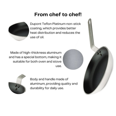 Mundial PA7000-20 Professional Chef Frying Pan Non-Stick Teflon 7.8 inches Cast Aluminum