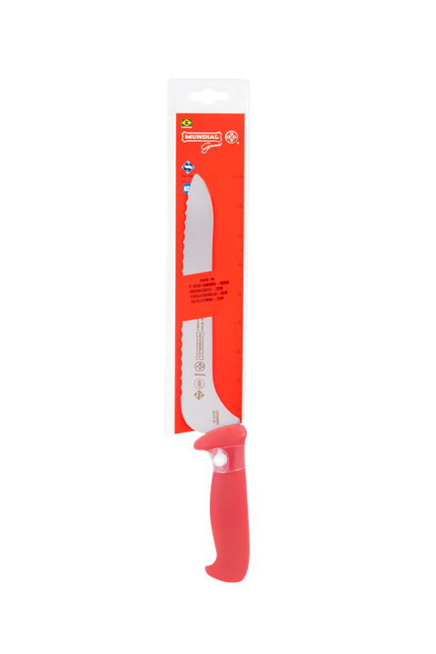 Mundial R5620-9E Bread Knife Offset Serrated 5600 Series 9 inches Red