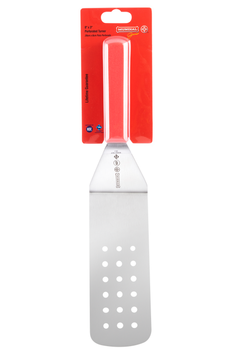 Mundial R5681 Perforated Turner 5600 Series 8x3 inches Red