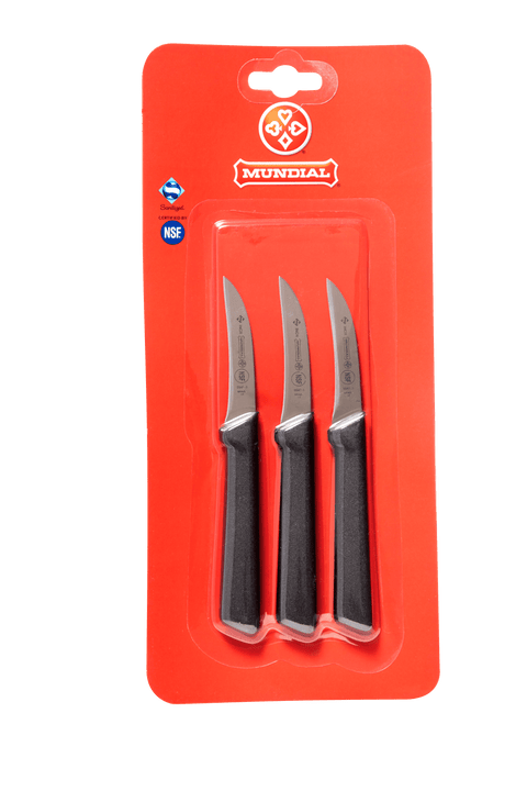 Mundial SC0541-3 Paring Knife Peeling&Tourne 5600 Series 3 inches Black Set of 3