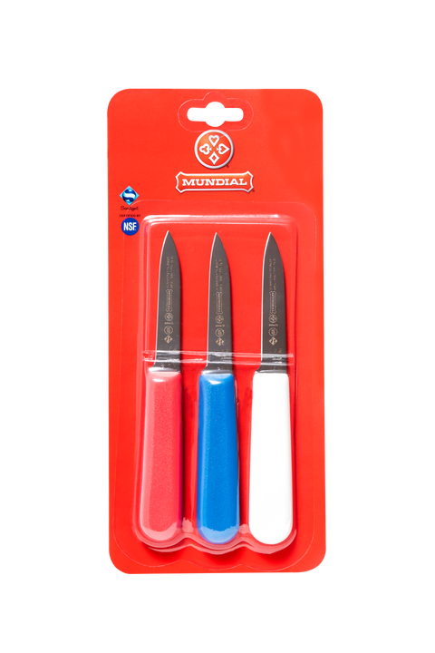 Mundial SCRWB5601-3 Paring Knife 5600 Series 3.25 inches Assorted Colors Set of 3