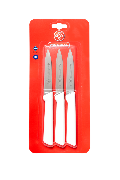 Mundial SCW0547-4 Paring Knife 5600 Series 4 inches White Set of 3