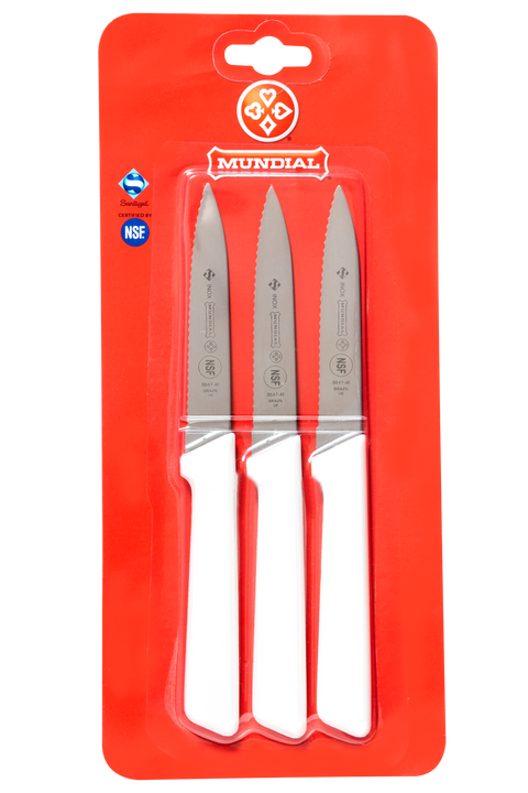 Mundial SCW0547-4E Paring Knife Serrated 5600 Series 4 inches White Set of 3