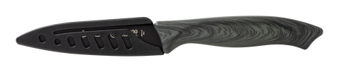 Mundial VX9900-5 Black Knife Set With Black Handle 5 Piece Plastic Blade Protectors
