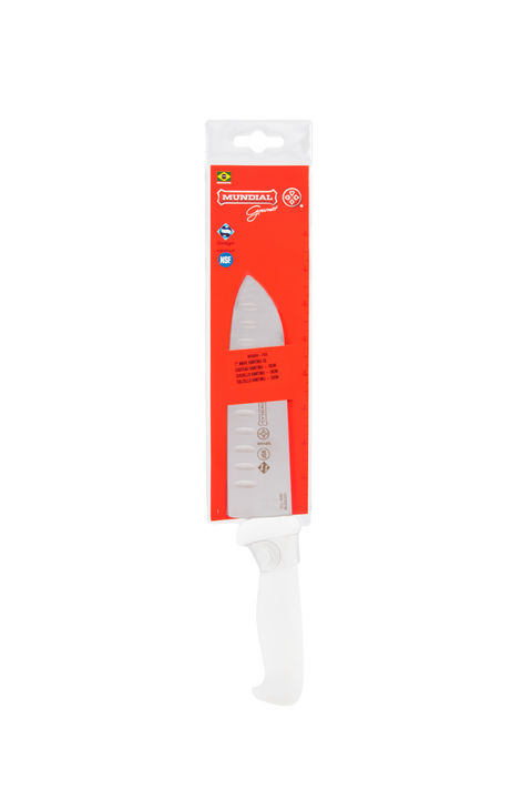 Mundial W5604-7GE Santoku Knife Hollow Edge 5600 Series 7 inches White
