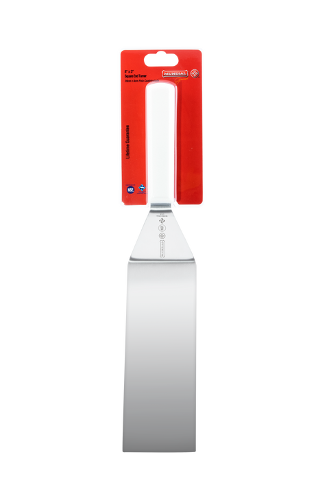 Mundial W5683SQ Square End Turner 5600 Series 8x3 inches White