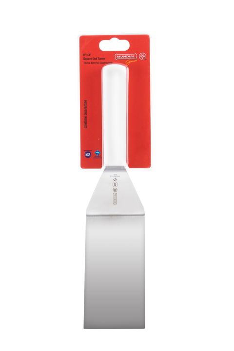 Mundial W5685 Professional Square-End Turner 5600 Series 6x3 inches White